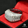 Bague à Diamants en Or 18K | Bague Homme Luxurious D14 - Emerald Cut