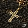 Collier en Or 10K | Collier Femme Mini-Chaîne avec Pendentif Croix 18’’ / Or Jaune