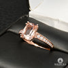 Bague à Diamants en Or 14K | Bague Femme Morganite D3 - Diamant Or Rose