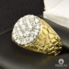 Bague à Diamants en Or 10K | Bague Homme Nugget D2 - Diamant 0,83CT / Or Jaune