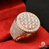 Bague à Diamants en Or 14K | Bague Homme Orb D2 - Diamant Or Rose