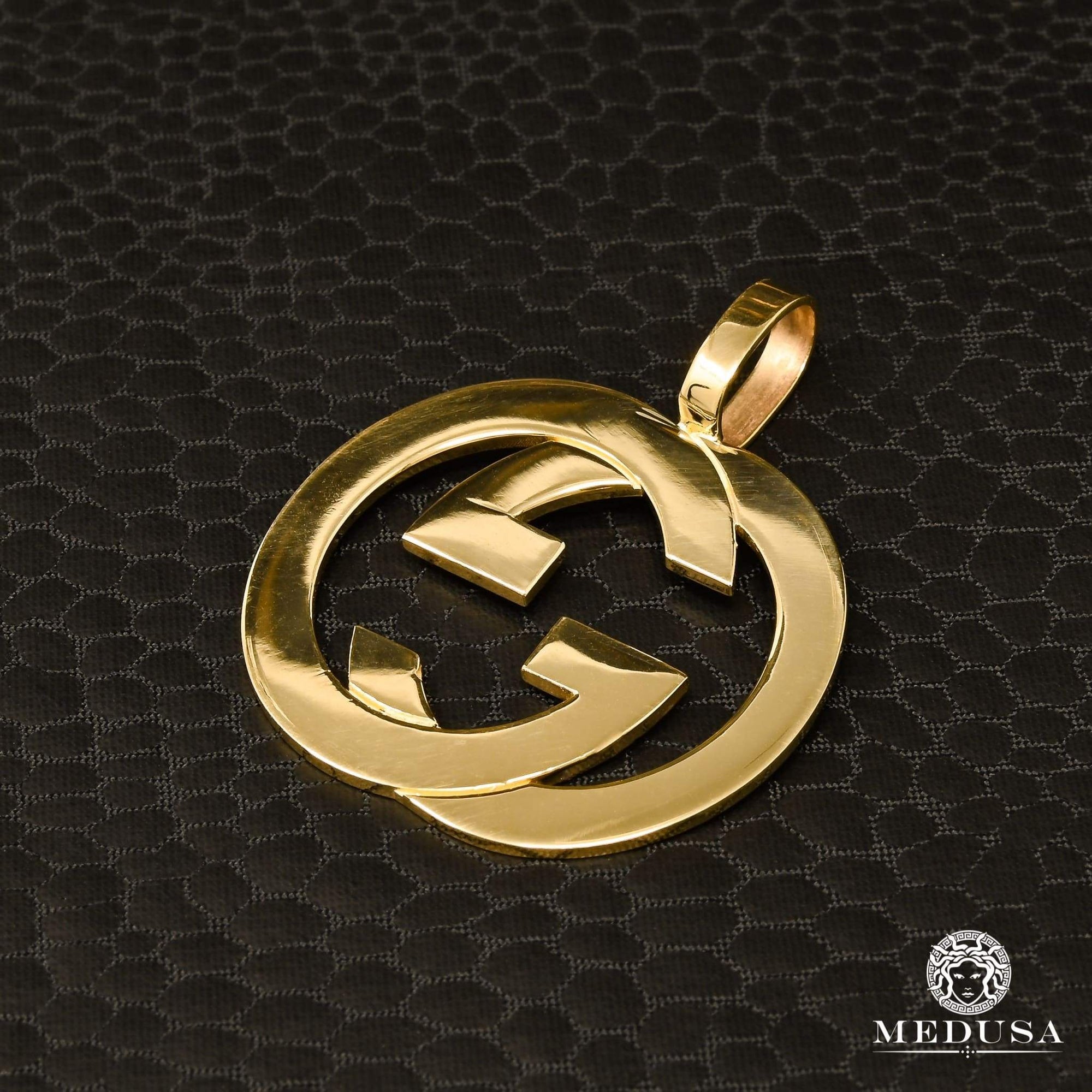 Pendentif en Or Custom | Bijoux Custom Pendentif G Interlock Or Jaune