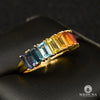 Bague à Diamants en Or 10K | Bague Femme Rainbow F2 Or Jaune