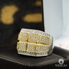 Bague à Diamants en Or 14K | Bague Homme Rhinestone D1 - Diamant 1.55CT / Or 2 Tons