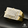 Bague à Diamants en Or 10K | Bague Homme Rhinestone H9 - Diamant Or Jaune