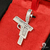 Pendentif à Diamants en Or 10K | Pendentif Divers Rifle D8 - Diamant Or Blanc