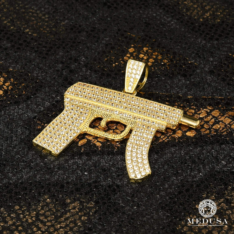 Pendentif en Or 10K | Pendentif Divers Rifle X5 Or Jaune