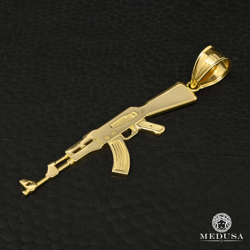 Pendentif en Or 10K | Pendentif Divers Rifle X7 Or Jaune