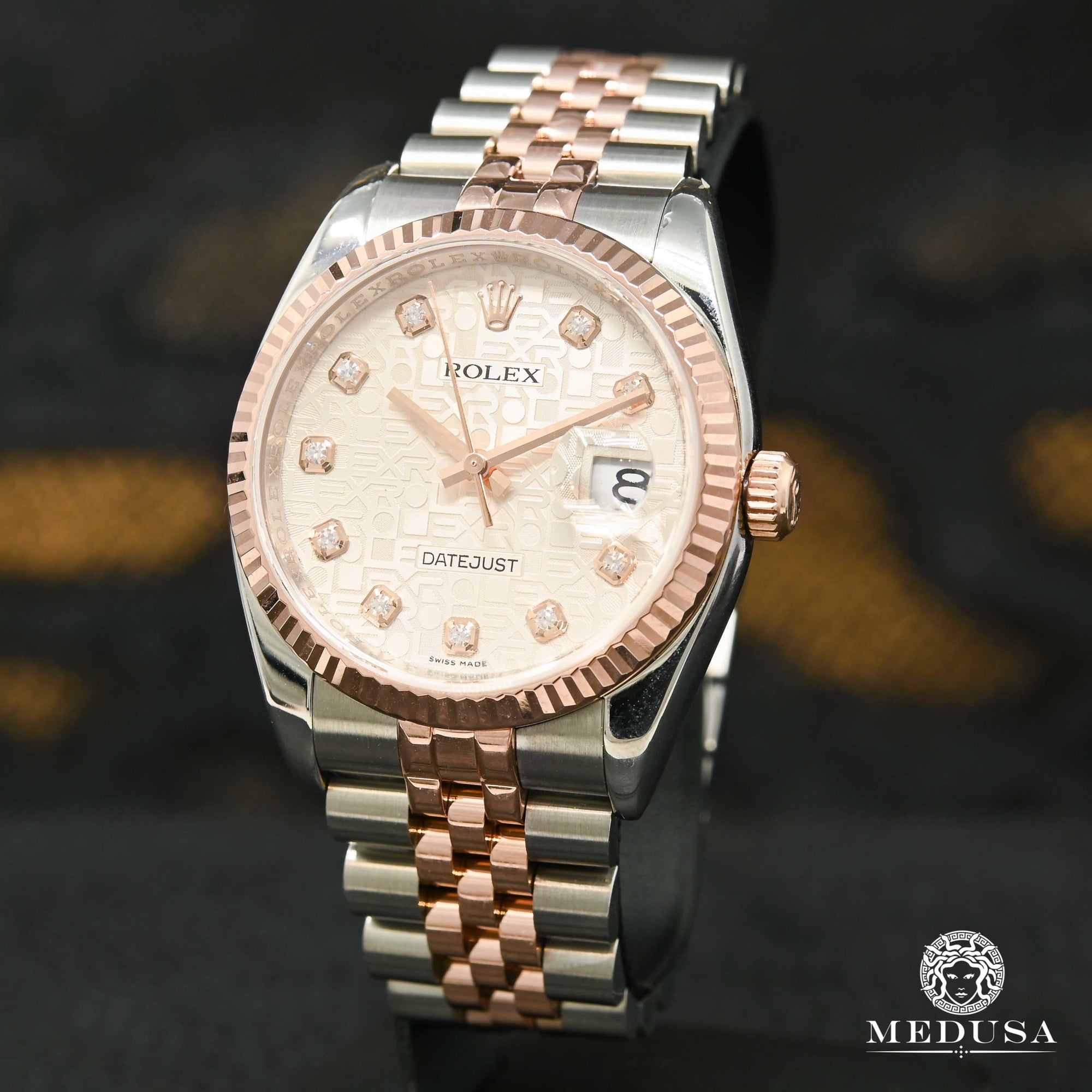 Rolex Datejust 36mm - 116231 Everose Anniversary Dial White