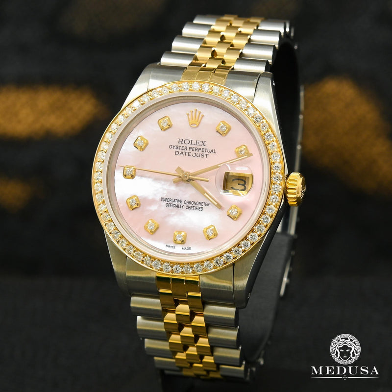 Montre Rolex | Montre Homme Rolex Datejust 36mm - Pink ’’Mother of Pearl’’ Or 2 Tons