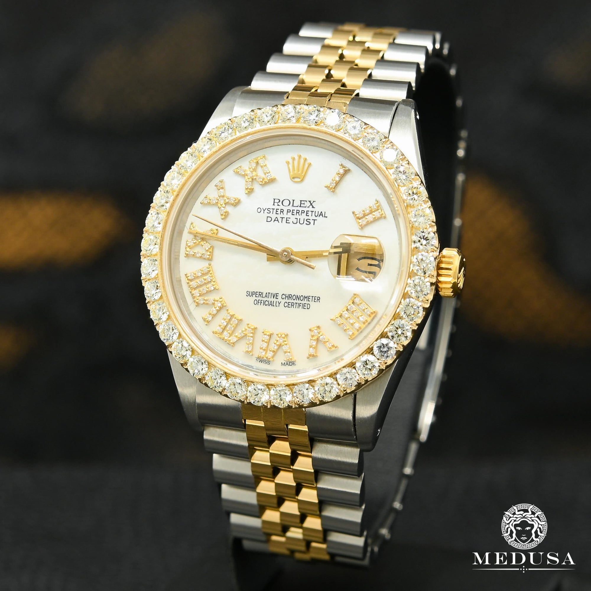 Montre Rolex | Montre Homme Rolex Datejust 36mm - White ’’Mother of Pearl’’ Or 2 Tons