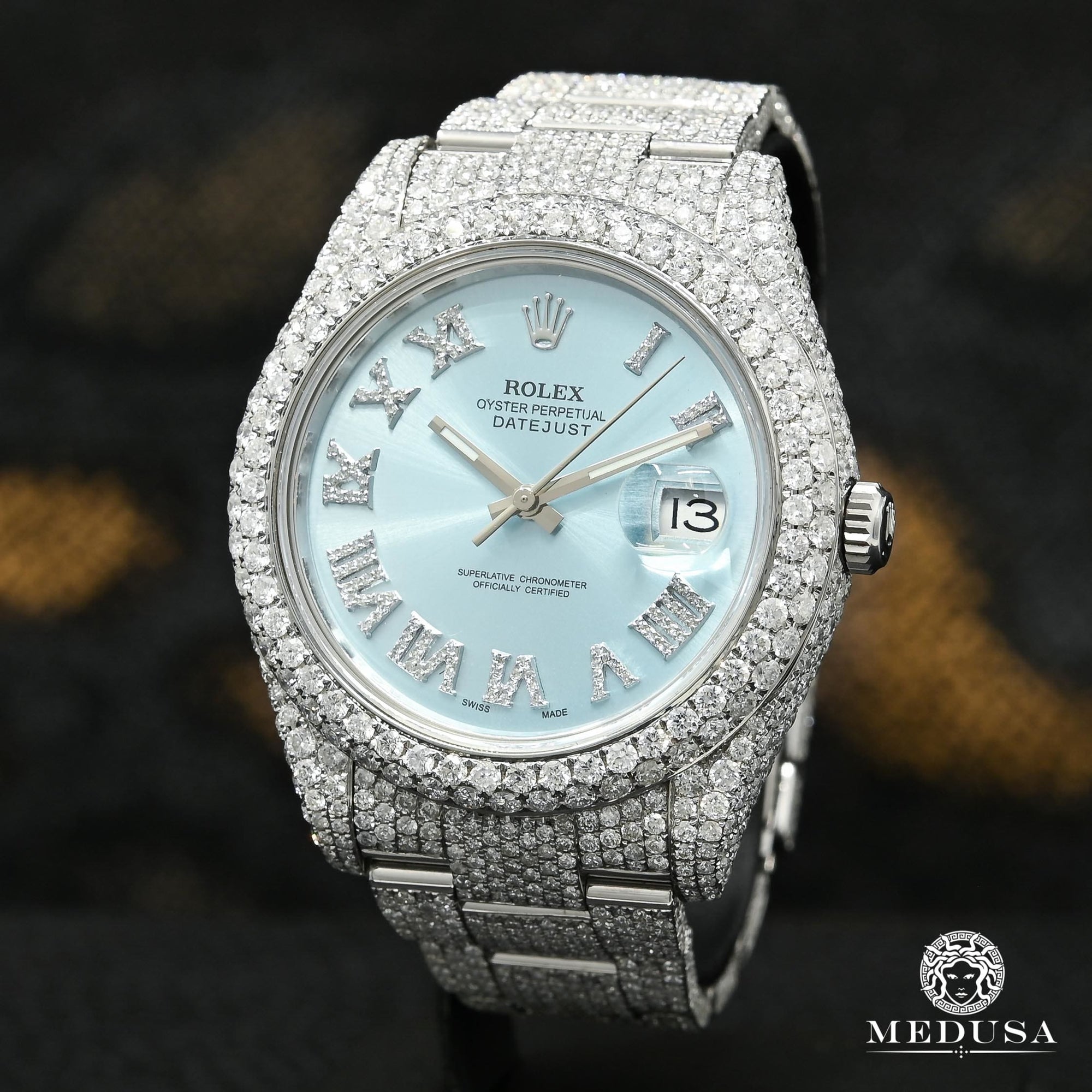 Montre Rolex | Montre Homme Rolex Datejust 41mm - Honeycomb Cyan Stainless