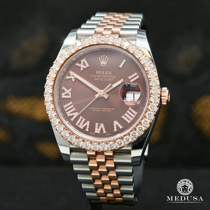 Montre Rolex | Montre Homme Rolex Datejust 41mm - Jubilee Everose Roman Numerals Or Rose 2 Tons