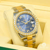 Montre Rolex | Montre Homme Rolex Datejust 41mm - Oyster Romain Bleu Or 2 Tons