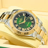 Montre Rolex | Montre Homme Rolex Datejust 41mm - Oyster Romain Vert Or 2 Tons