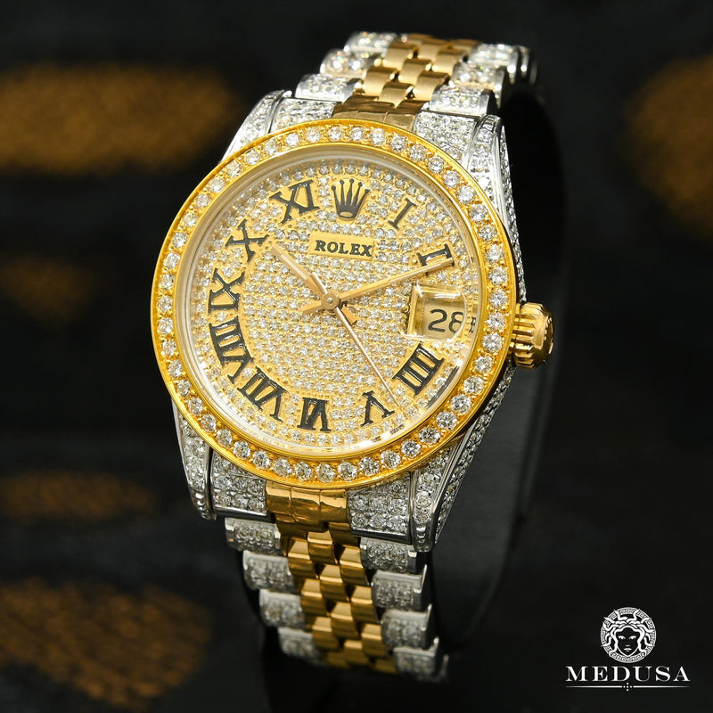 Montre Rolex | Montre Femme Rolex Lady-Datejust 31mm - Iced Out Or 2 Tons