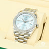 Montre Rolex | Montre Homme Rolex President Day-Date 40mm - Platinum Blue Baguette Index Platine