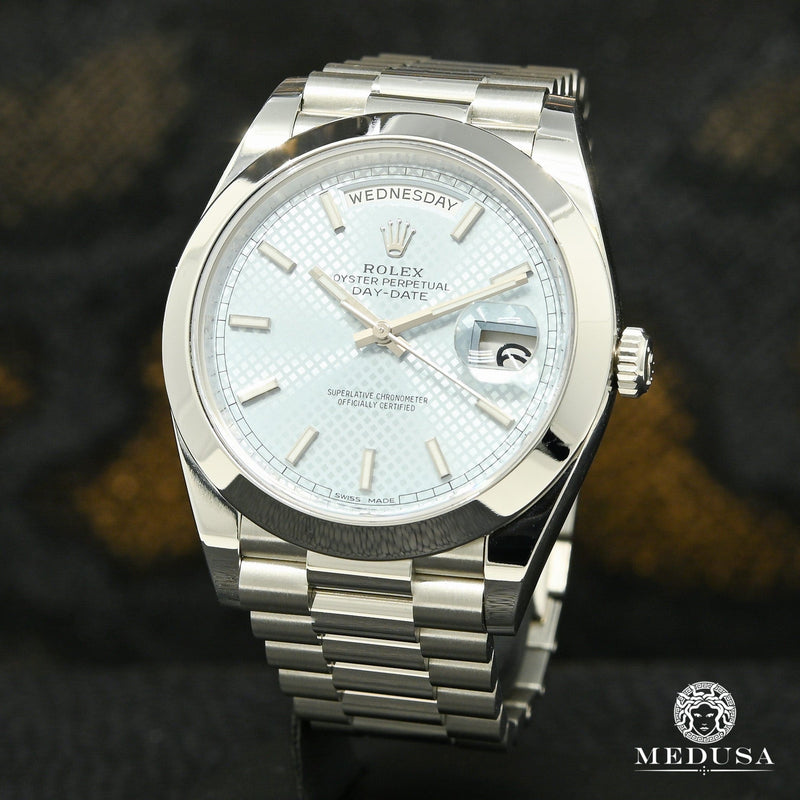 Montre Rolex | Montre Homme Rolex President Day-Date 40mm - Platinum Blue Index Platine