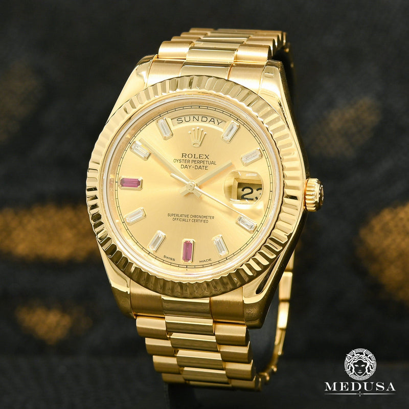 Montre Rolex | Montre Homme Rolex President Day-Date 41mm - Factory Rubis Or Jaune