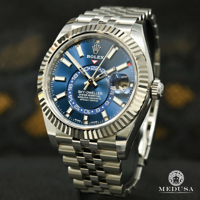 Montre Rolex | Montre Homme Rolex Sky-Dweller 42mm - Blue Jubilee Or Blanc