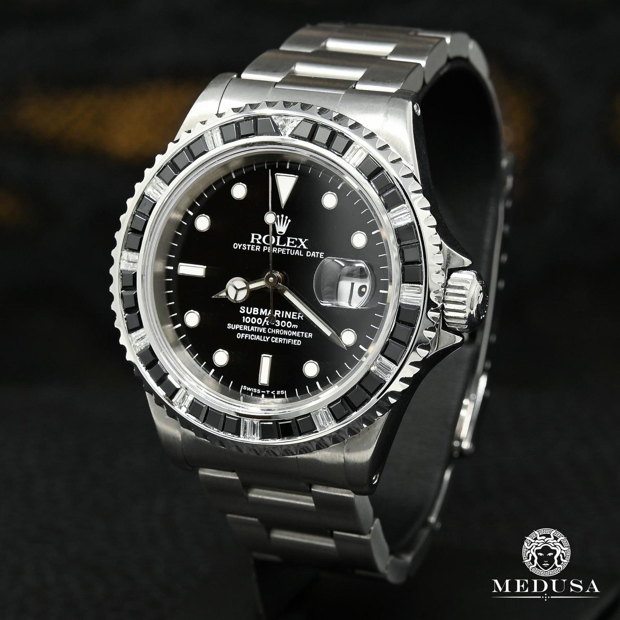 Montre Rolex | Montre Homme Rolex Submariner 40mm - Diamond & Onyx Stainless