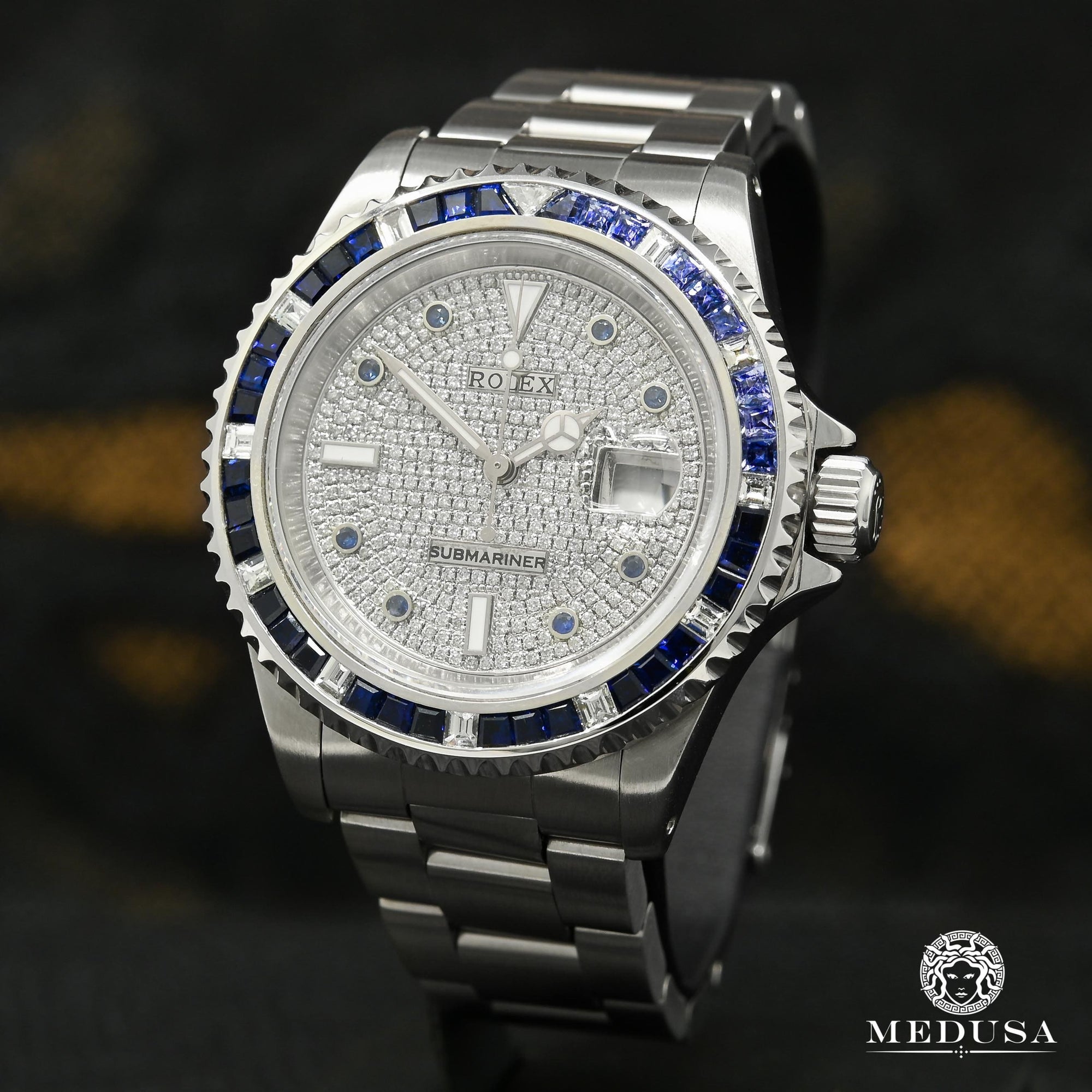 Montre Rolex | Montre Homme Rolex Submariner 40mm - Sapphire Iced Stainless