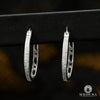 Anneaux Diamants en Or 10K | Boucles d’Oreilles Round D4 - Diamant Or Blanc / 23mm