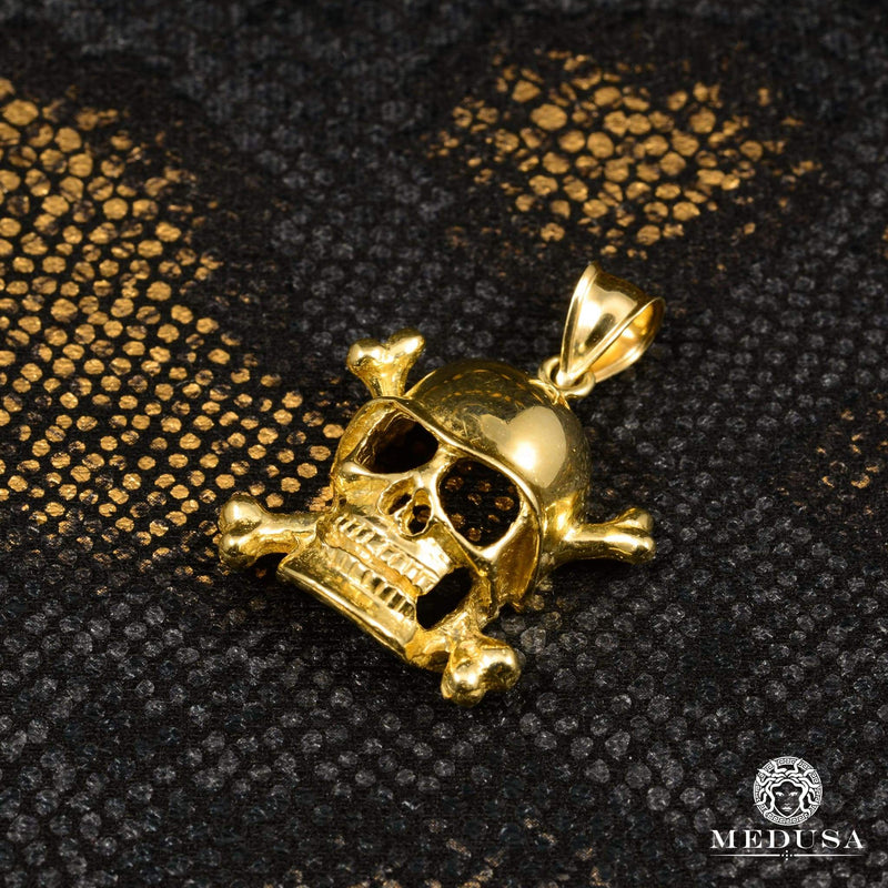 Pendentif en Or 10K | Pendentif Divers Skull X1