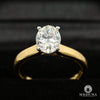 Bague à Diamants en Or 18K | Bague Fiançaille Solitaire D1 - 1.00CT Oval Cut Or 2 Tons