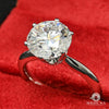 Bague à Diamants en Or 18K | Bague Fiançaille Solitaire D4 - 4.00CT Round Cut Or Blanc