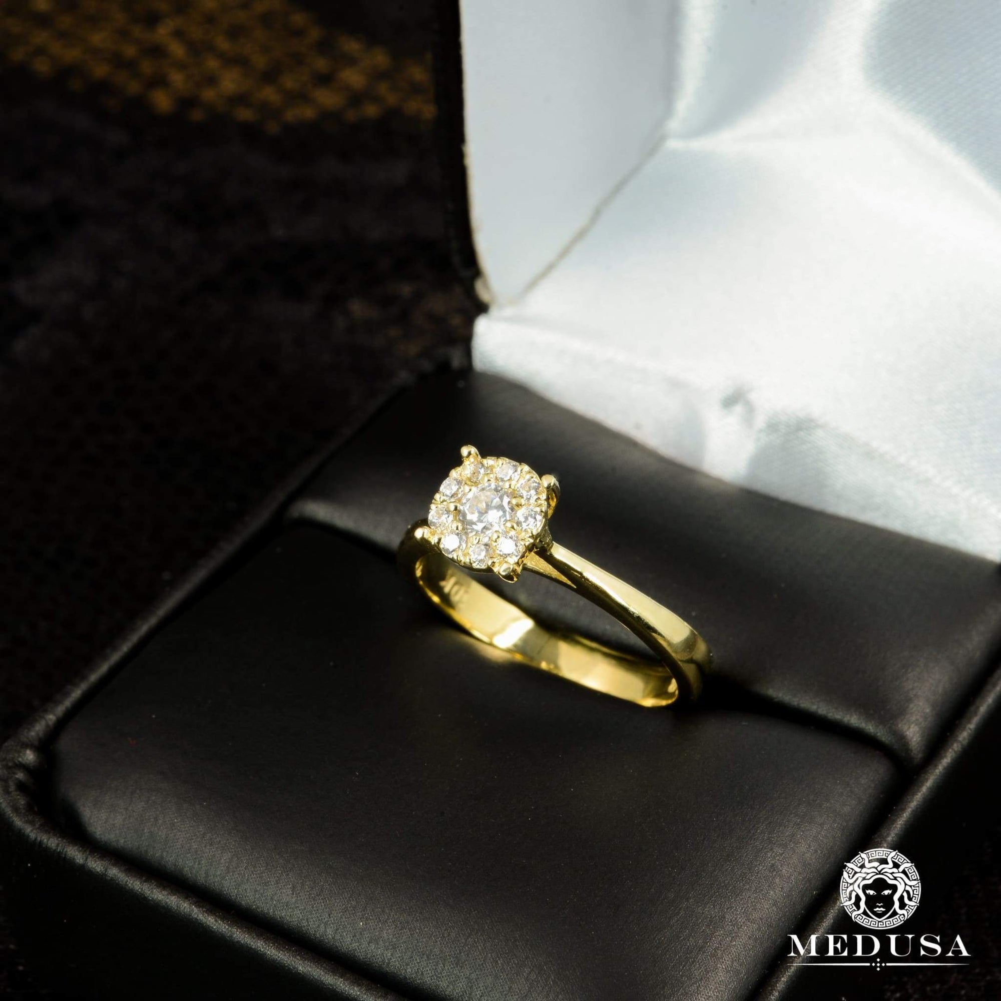 Bague à Diamants en Or 14K | Bague Fiançaille Solitaire F25 - MA0747M