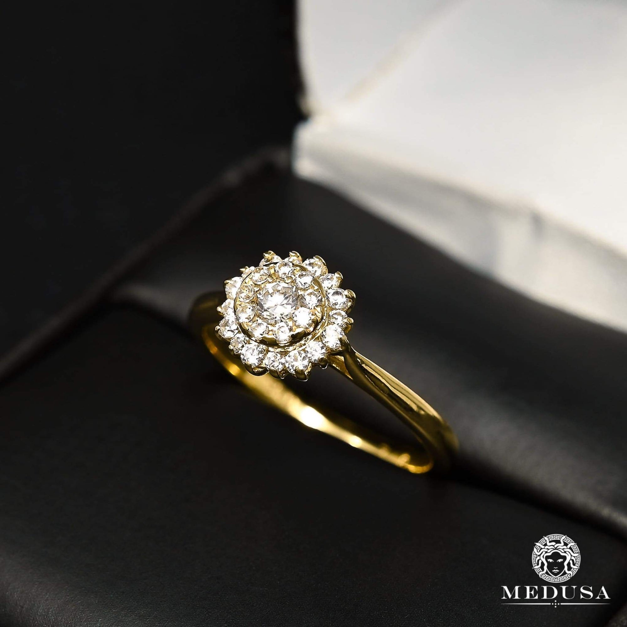 Bague à Diamants en Or 14K | Bague Fiançaille Solitaire F29 - MA0860 Or Jaune