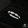 Bague à Diamants en Or 14K | Bague Fiançaille Solitaire Set F2 Alliance / Or Blanc