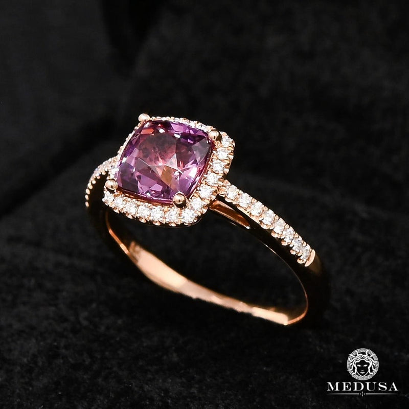 Bague à Diamants en Or 14K | Bague Femme Spinel D1 - Diamant Or Rose