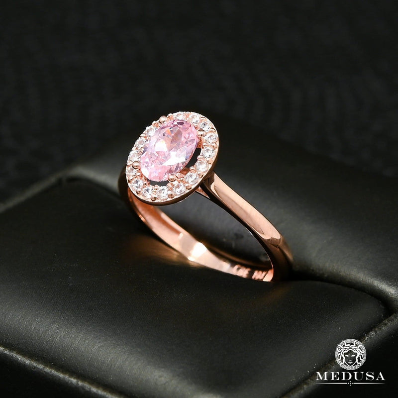 Bague en Or 10K | Bague Femme Stone F29 Or Rose