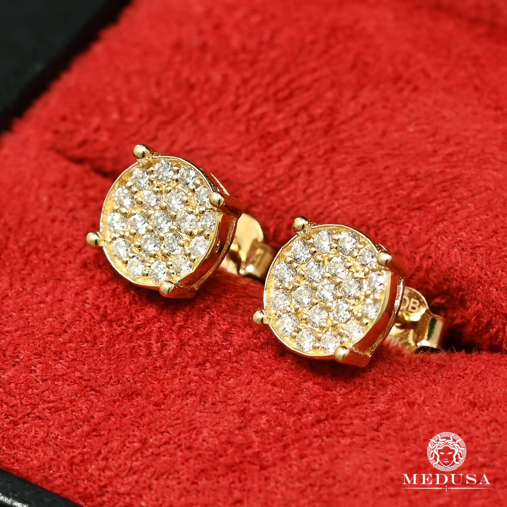 Studs Diamants en Or 10K | Boucles d’Oreilles Studs D14 - MR0010 Or Jaune / 50PT