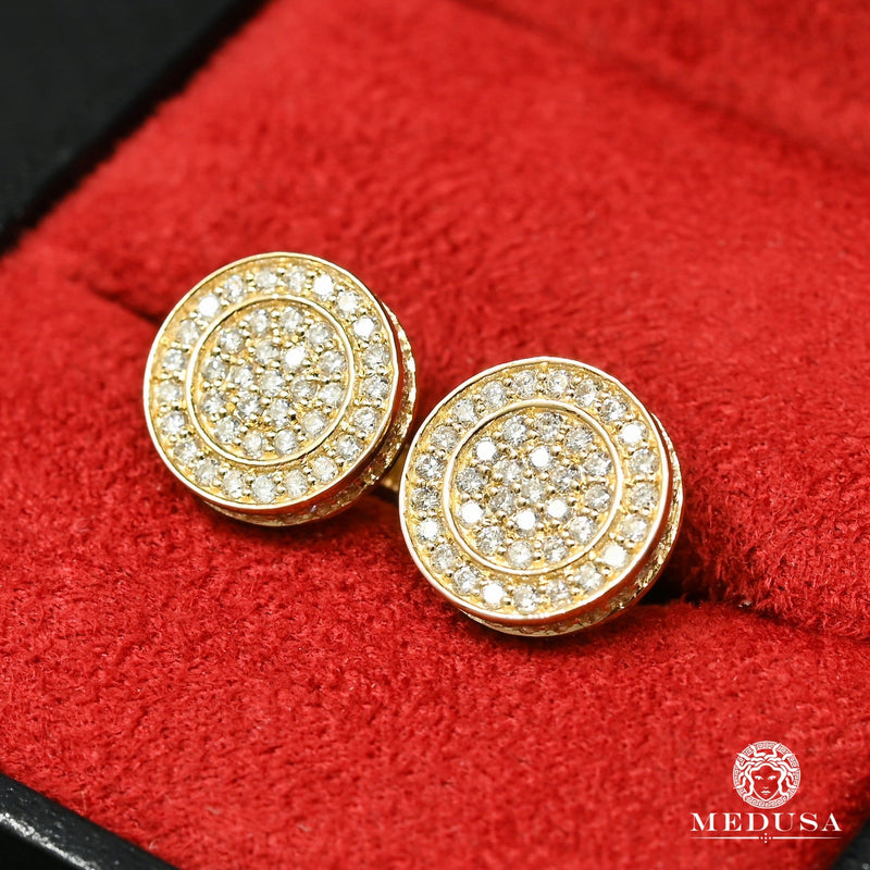 Studs Diamants en Or 10K | Boucles d’Oreilles Studs D15 - MR0013 Or Jaune