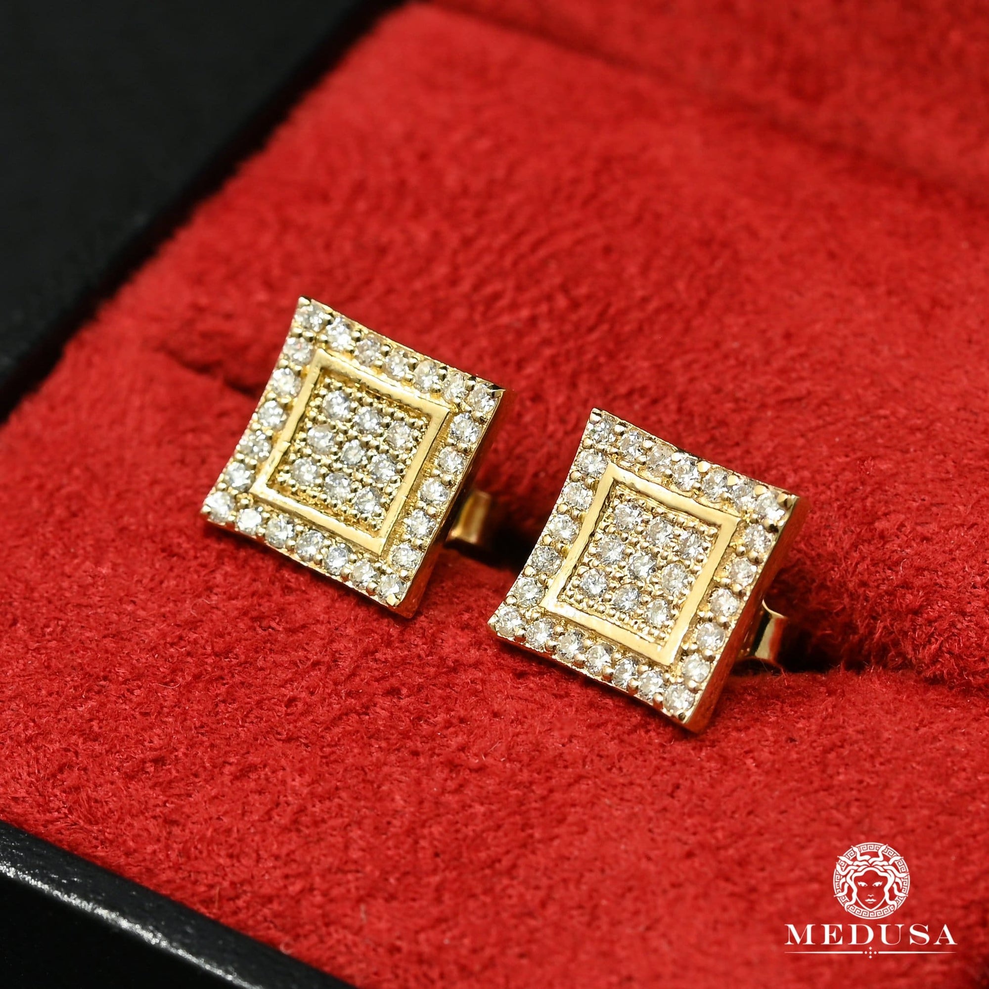 Studs Diamants en Or 10K | Boucles d’Oreilles Studs D16 - MR0015 Or Jaune