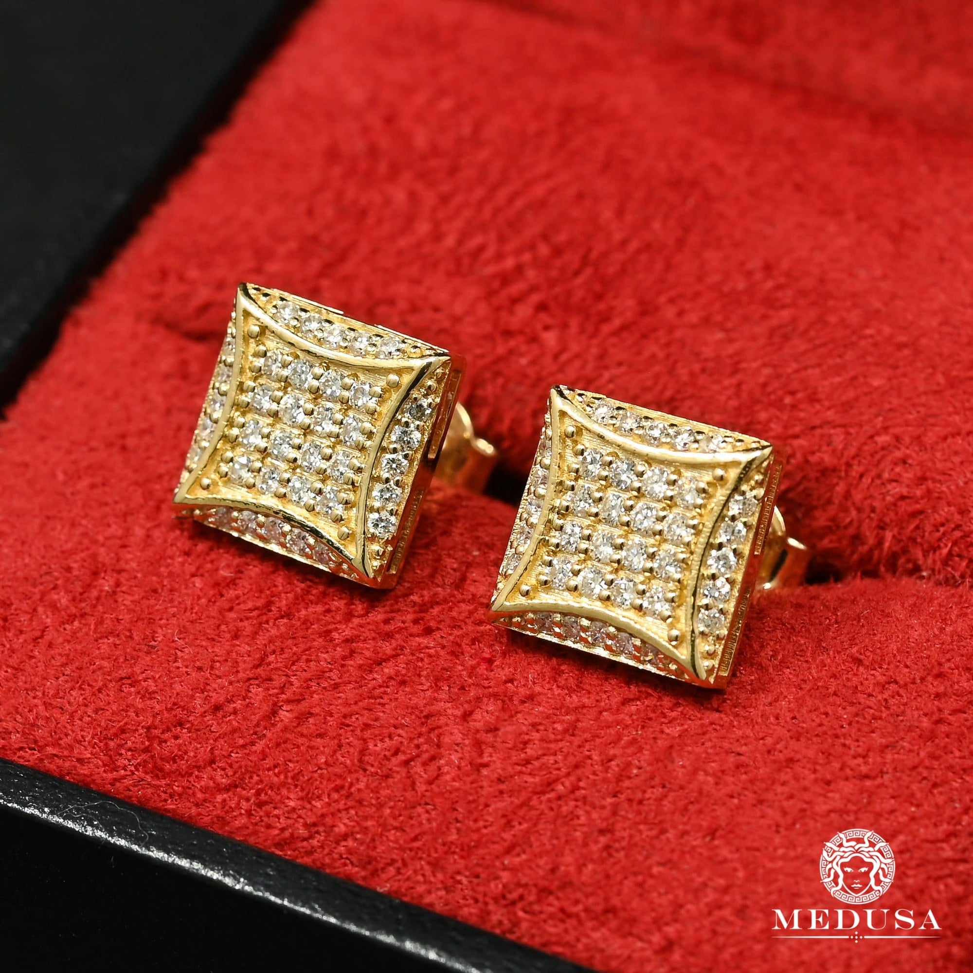 Studs Diamants en Or 10K | Boucles d’Oreilles Studs D17 - MR0014 Or Jaune