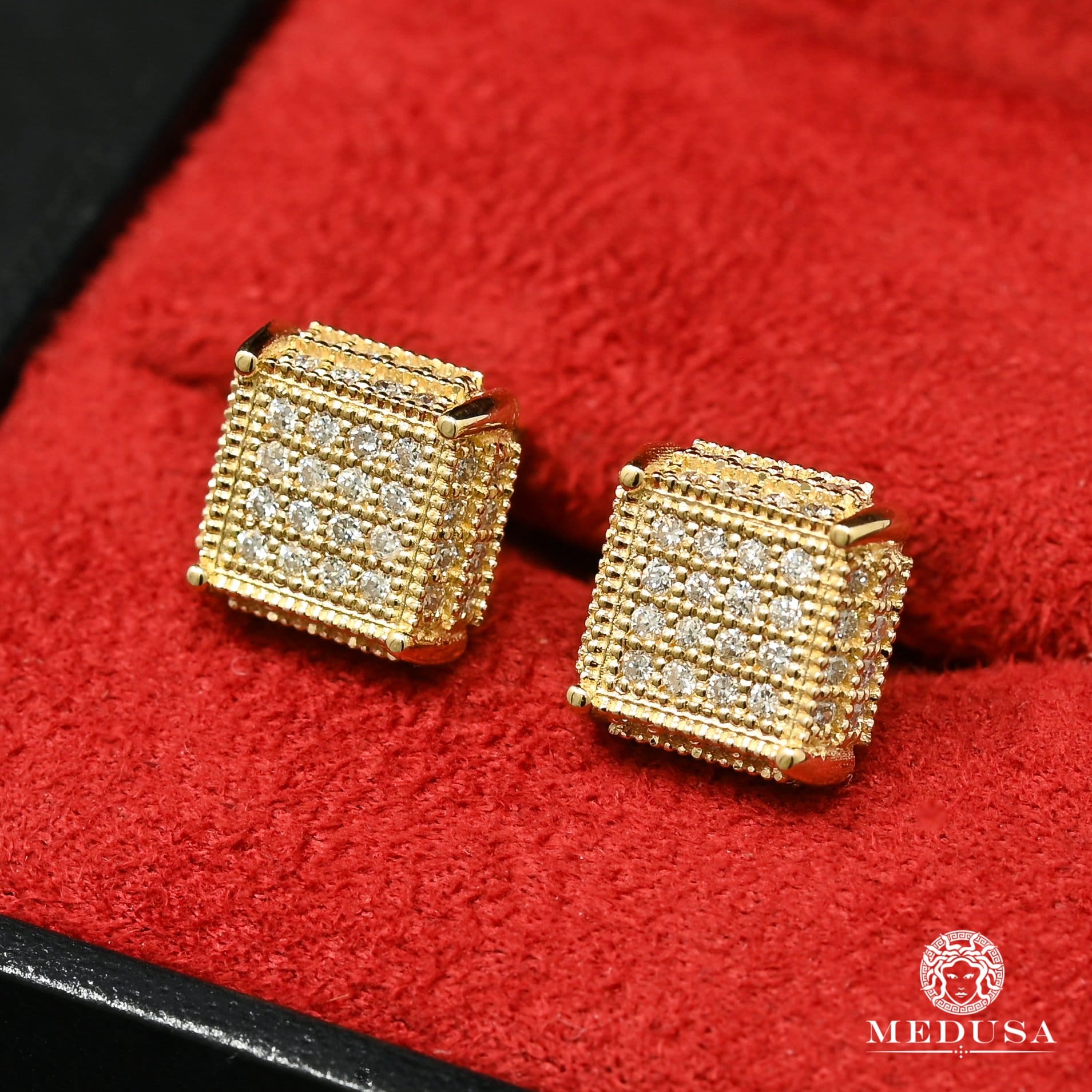 Studs Diamants en Or 10K | Boucles d’Oreilles Studs D18 - MR0011 Or Jaune