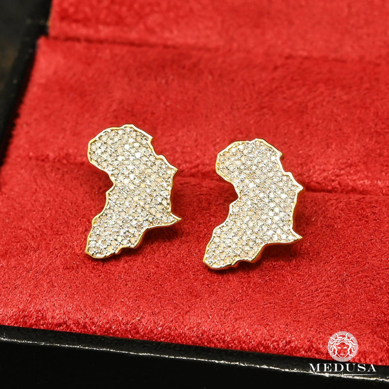 Studs Diamants en Or 10K | Boucles d’Oreilles Studs D23 - Africa Or Jaune