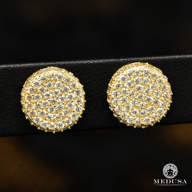 Studs en Or 10K | Boucles d’Oreilles Homme Studs H4 Or Jaune