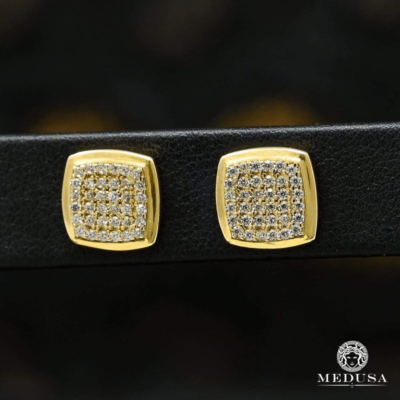 Studs en Or 10K | Boucles d’Oreilles Homme Studs H8 Or Jaune