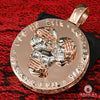 Pendentif à Diamants en Or 10K | Pendentif Divers ThreeWiseMonkeys D1 - Diamant Or Rose 2 Tons