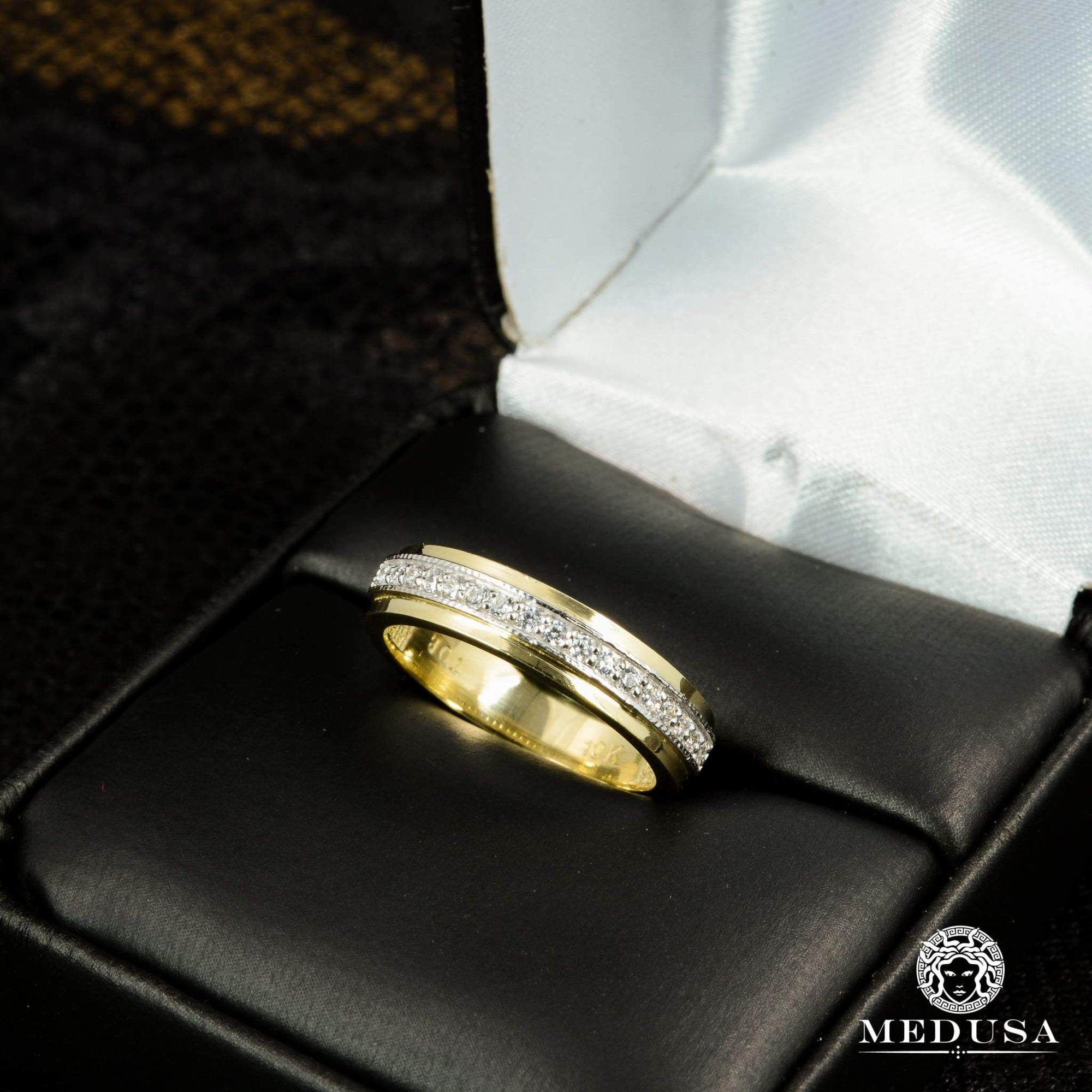 Bague à Diamants en Or 14K | Bague Fiançaille Trinity F11 - MA0736